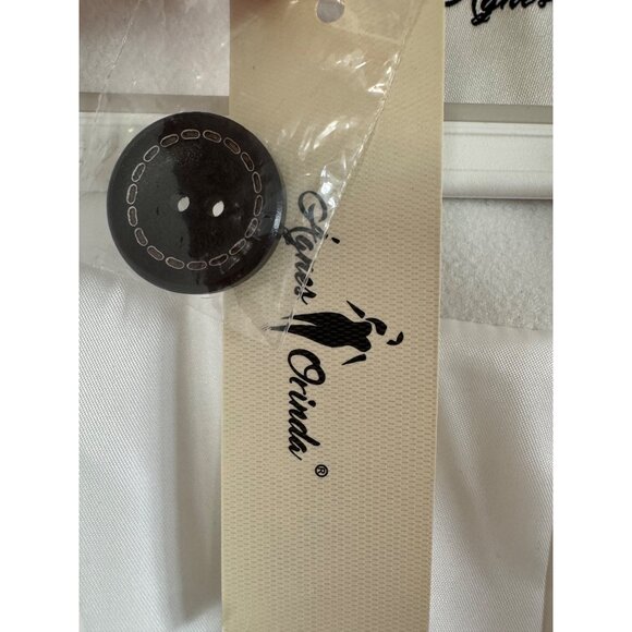 Agnes Orinda Womens Plus Size Coat 4X Polyester White Double-Breasted Long Sleev - Picture 4 of 11